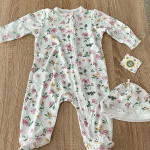 Little Me Sleep-and-Play and Hat Set, size 6 months NWT